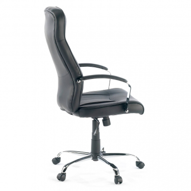 sillon de oficina negro glencoe piel sintetica brazos tapizados 4