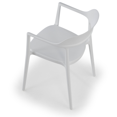 silla confidente blanco riga plastico sin brazos 10