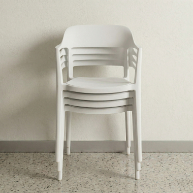 silla confidente blanco riga plastico sin brazos 7