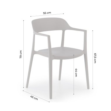 silla confidente blanco riga plastico sin brazos 11
