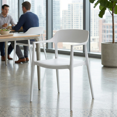 silla confidente blanco riga plastico sin brazos 2