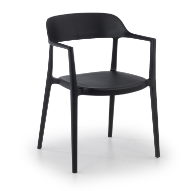 silla confidente negro riga plastico sin brazos 1