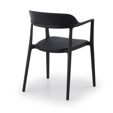 silla confidente negro riga plastico sin brazos 8