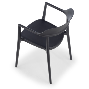 silla confidente negro riga plastico sin brazos 10