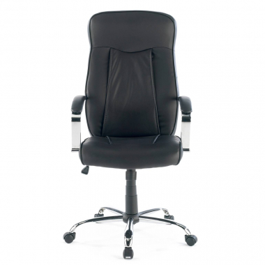sillon de oficina negro glencoe piel sintetica brazos tapizados 3