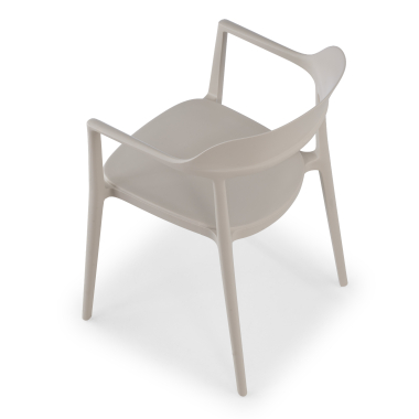 silla confidente beige riga plastico sin brazos 10
