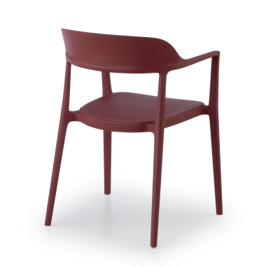 silla confidente rojo riga plastico sin brazos 4