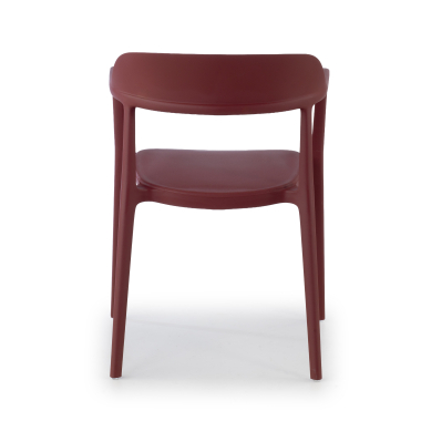 silla confidente rojo riga plastico sin brazos 5