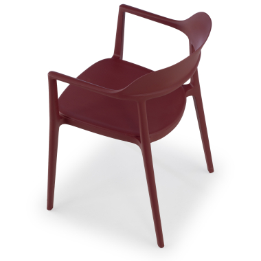 silla confidente rojo riga plastico sin brazos 8
