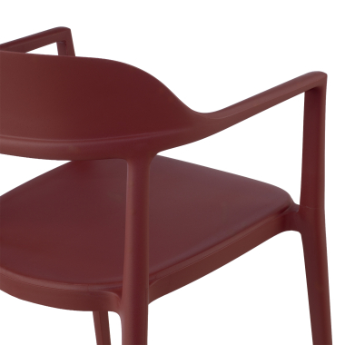 silla confidente rojo riga plastico sin brazos 6
