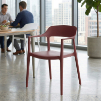 Silla de conferencias con brazos Riga, 4 patas, apilable