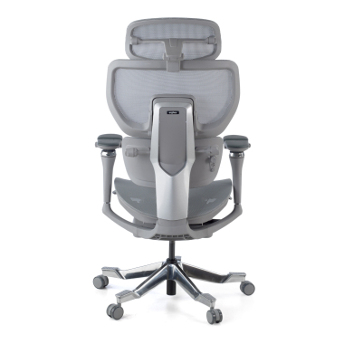 silla ergonomica gris erghos x4 pro malla brazos regulables 6d doble soporte lumbar reposacabezas reposapies extensible 10