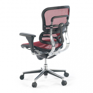 silla de oficina barata rojo red malla brazos regulables 4d doble soporte lumbar 9