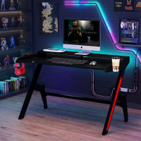 Mesa Gaming GT, fibra de carbono, patas en cruz