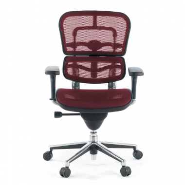 silla de oficina barata rojo red malla brazos regulables 4d doble soporte lumbar 5