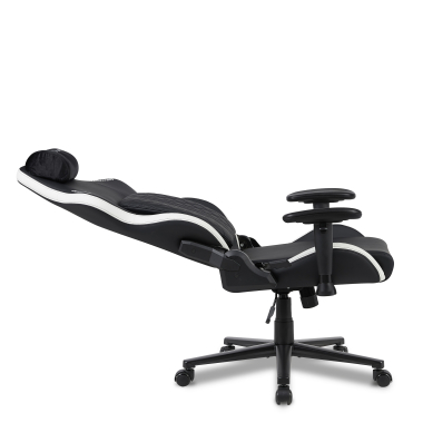silla gaming blanco negro vanguard piel sintetica brazos moviles cojin reposacabezas reposacabezas 11