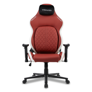 silla gaming blanco rojo vanguard piel sintetica brazos moviles cojin reposacabezas reposacabezas 9
