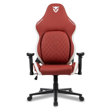 silla gaming blanco rojo vanguard piel sintetica brazos moviles cojin reposacabezas reposacabezas 3