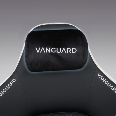 silla gaming blanco negro vanguard piel sintetica brazos moviles cojin reposacabezas reposacabezas 7