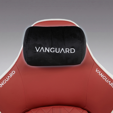 silla gaming blanco rojo vanguard piel sintetica brazos moviles cojin reposacabezas reposacabezas 8