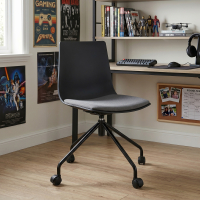 Silla de escritorio infantil Melody giratoria con asiento tapizado
