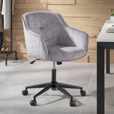 silla giratoria gris watson tela sin brazos 2