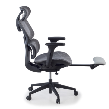 silla ergonomica gris every malla brazos regulables 3d reposacabezas reposapies extensible 7