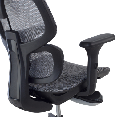 silla ergonomica gris every malla brazos regulables 3d reposacabezas reposapies extensible 9