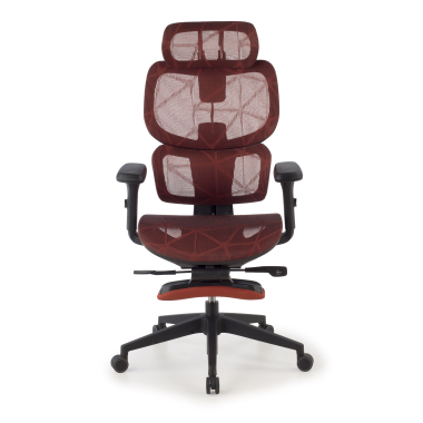 silla ergonomica rojo every malla brazos regulables 3d reposacabezas reposapies extensible 3
