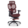 Silla ergonómica Every, con reposapies extraible red