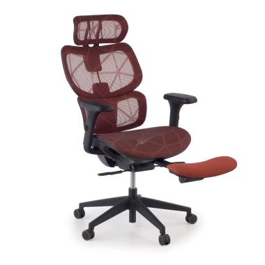 silla ergonomica rojo every malla brazos regulables 3d reposacabezas reposapies extensible 4