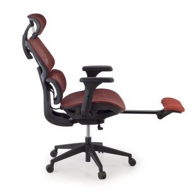 silla ergonomica rojo every malla brazos regulables 3d reposacabezas reposapies extensible 7