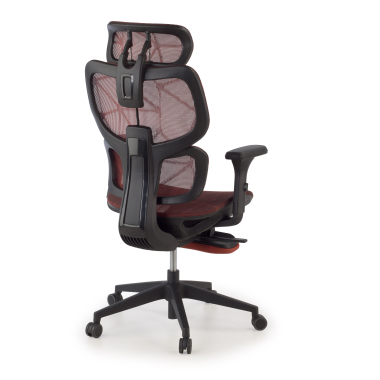 silla ergonomica rojo every malla brazos regulables 3d reposacabezas reposapies extensible 12