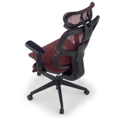 silla ergonomica rojo every malla brazos regulables 3d reposacabezas reposapies extensible 13