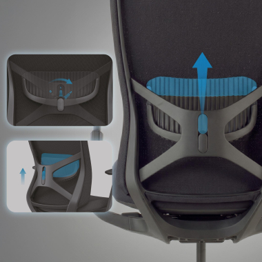 silla ergonomica negro gemini tela brazos regulables 4d 6