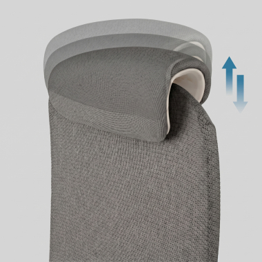silla ergonomica gris gemini tela brazos regulables 4d 9