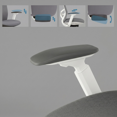 Brazos 4D y reposacabezas ajustable