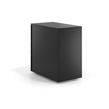 cajonera de escritorio negro 3 cajones estrecho metal 6