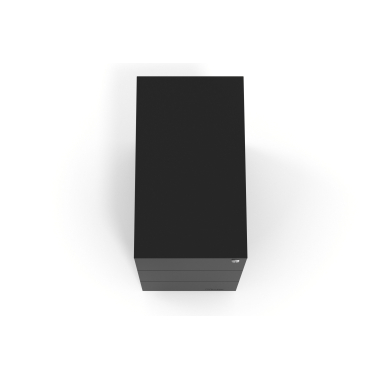 cajonera de escritorio negro 3 cajones estrecho metal 7
