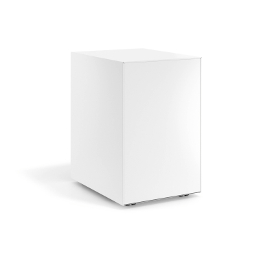 cajonera de escritorio negro estructura blanca metal 6