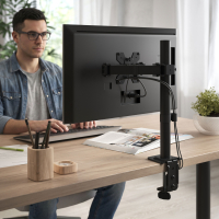 Brazo de monitor columna individual, 1 pantalla