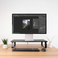 Soporte para monitor de escritorio, base de acero