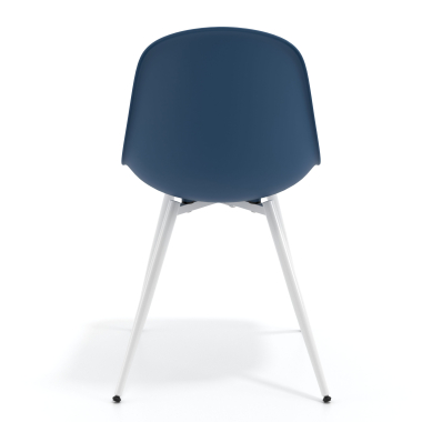 silla confidente blanca azul 4 patas plastico sin brazos 4