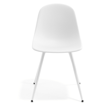 silla confidente blanca blanco 4 patas plastico sin brazos 6