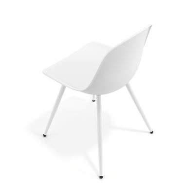 silla confidente blanca blanco 4 patas plastico sin brazos 7