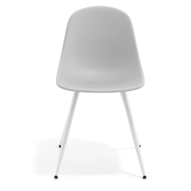 silla confidente blanca gris claro 4 patas plastico sin brazos 6