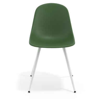 silla confidente blanca verde 4 patas plastico sin brazos 6