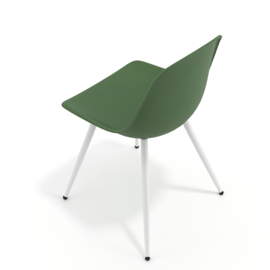 silla confidente blanca verde 4 patas plastico sin brazos 7