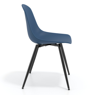 silla confidente azul 4 patas plastico sin brazos 3