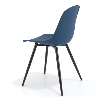 silla confidente azul 4 patas plastico sin brazos 5